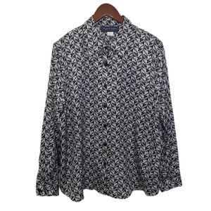 Vintage Maggie McNaughton Black & White Patterned Blouse 20W